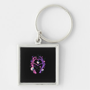 Porte-clés Heart Skeleton Mains - Halloween Pastel Goth Eyeba