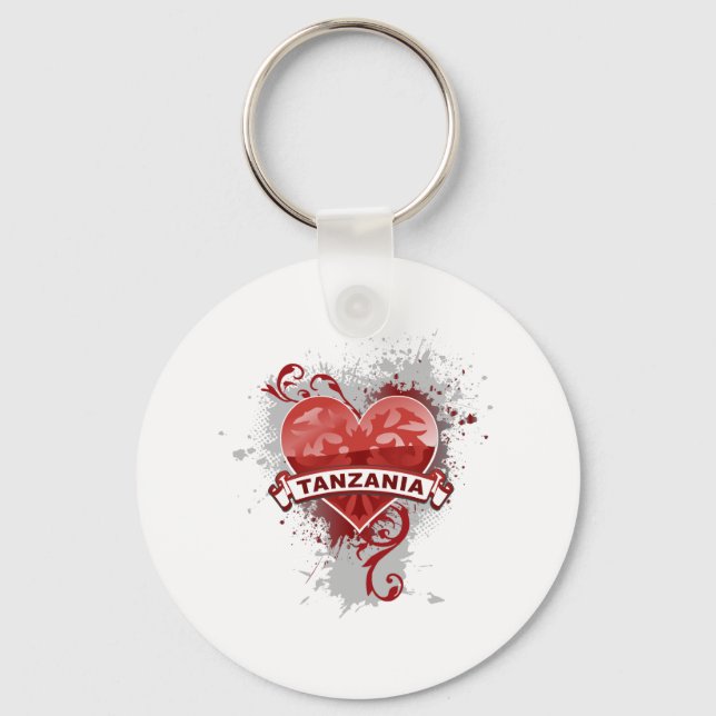 Porte-clés Heart Tanzania (Recto)