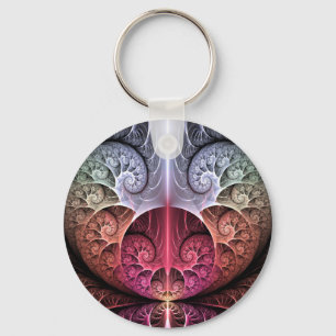 Porte-clés Heartbeat, Abstrait surreal Imaginaire Fractal Art