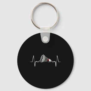 Porte-clés Heartbeat Ecg Shuttle Badminton Player Shuttle 2