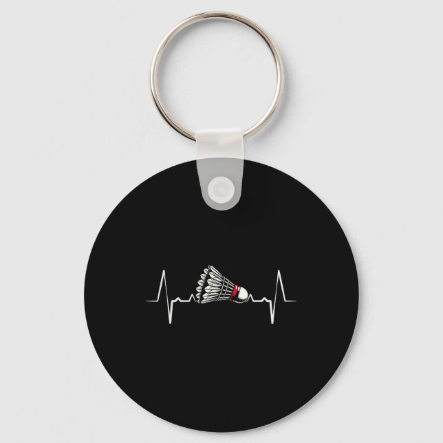 Porte-clés Heartbeat Ecg Shuttle Badminton Player Shuttle 2 (Recto)