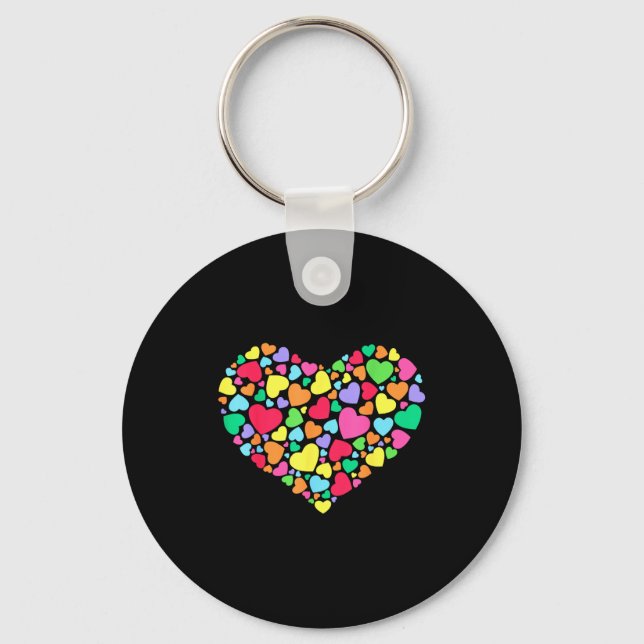 Porte-clés Hearts Kids School Valentines Day Girls Boys  (Recto)