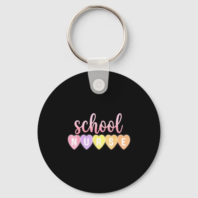 Porte-clés Hearts School Nurse Medical Istant Valentines Day  (Recto)