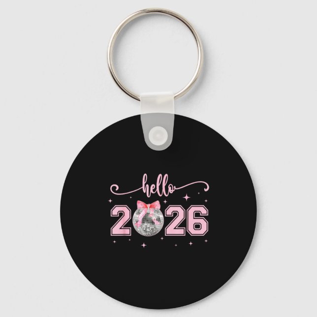 Porte-clés Hello 2026 Cute Nk Bow 2026 New Year's Eve Party  (Recto)