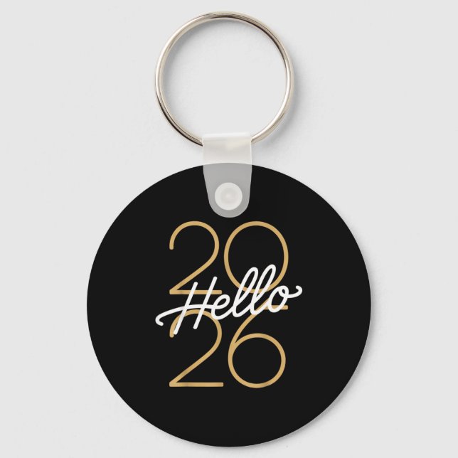 Porte-clés Hello 2026 New Year Celebration Eve Party Men Wome (Recto)