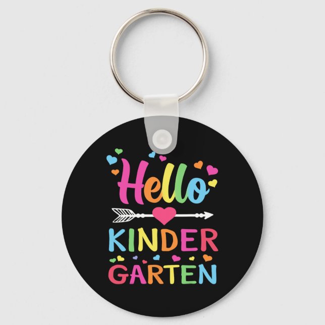 Porte-clés Hello Kindergarten Team Kinder Back to School Teac (Recto)