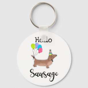 Porte-clés hello sausage dog dachshund dog lover