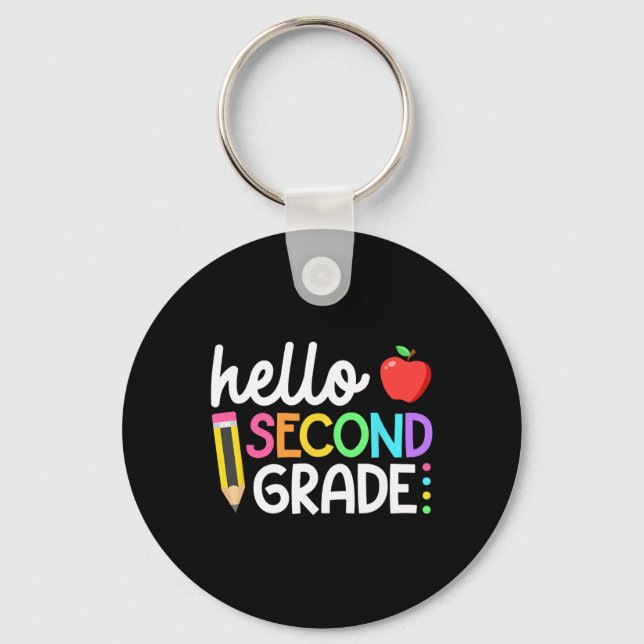 Porte-clés Hello Second Grade Team 2nd Grade Byck To School T (Recto)