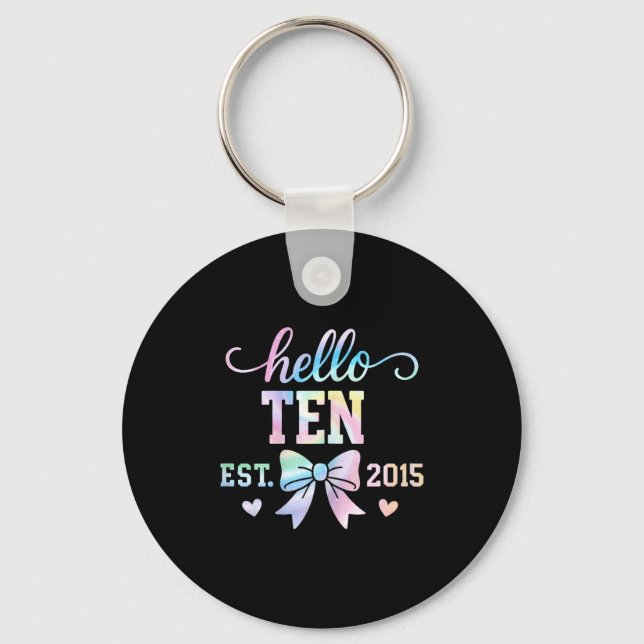 Porte-clés Hello Ten Est 2015 Coquette Bow 10th Birthday Girl (Recto)