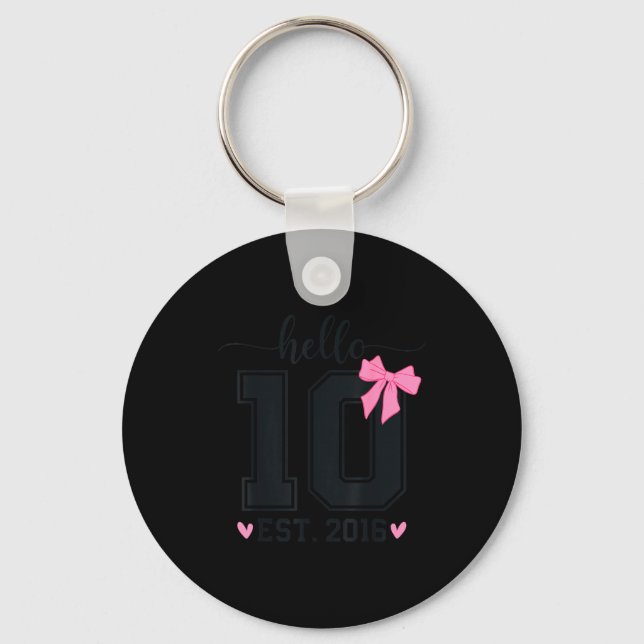 Porte-clés Hello Ten Est 2016 10th Birthday Coquette Bow 10 Y (Recto)