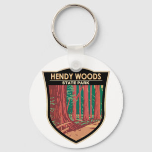 Porte-clés Hendy Woods State Park California Badge Vintage