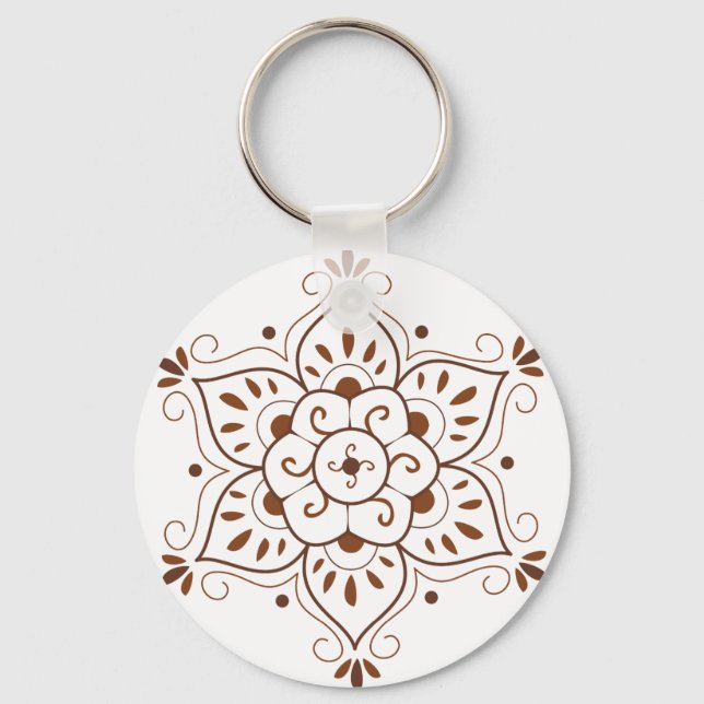 Porte-clés Henna Tattoo Mandala (Recto)