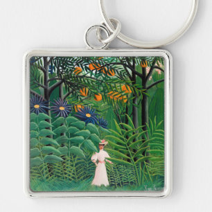 Porte-clés Henri Rousseau - Femme marchant dans une forêt exo