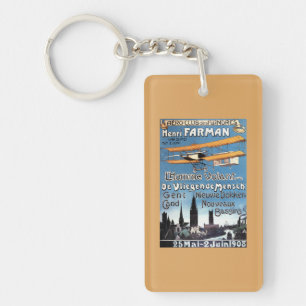 Porte-clés Henry Farman pilote l'affiche de promo d'homme de