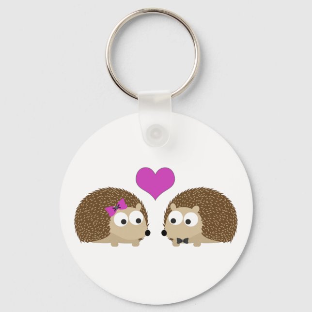Porte-clés Hérisson amoureux (Recto)