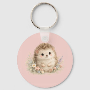 Porte-clés Hérisson européen adorable dans un jardin