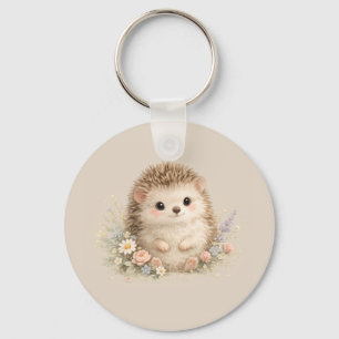 Porte-clés Hérisson européen adorable dans un jardin