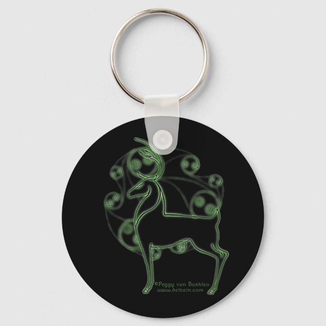 Porte-clés Herne Celtic Deer Porte - clé, Noir (Recto)