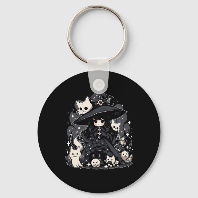 Porte-clés Heure de sorcière design graphique tendance Hallow (Recto)