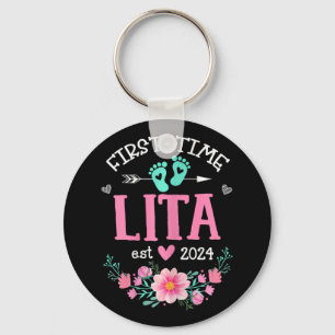 Porte-clés Heure Lita Est 2024 Grossesse Florale Faire-part W