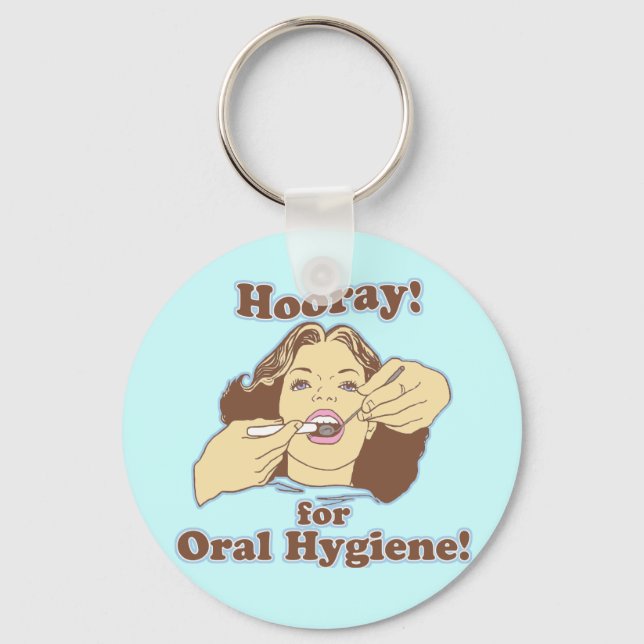 Porte-clés Heure pour l'Hygiène Orale Retro (Recto)