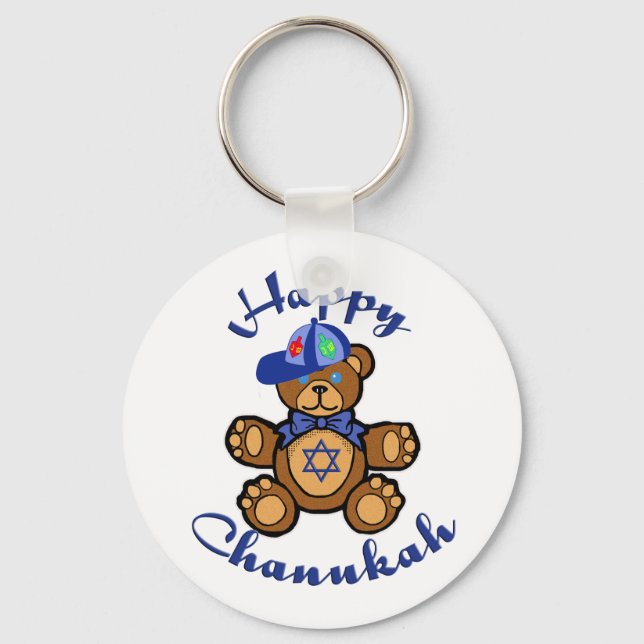 Porte-clés Heureux Chanukah Teddy Bear (Recto)