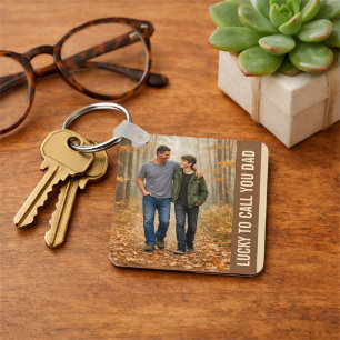 Porte-clés Heureux de vous appeler papa Automne personnalisé