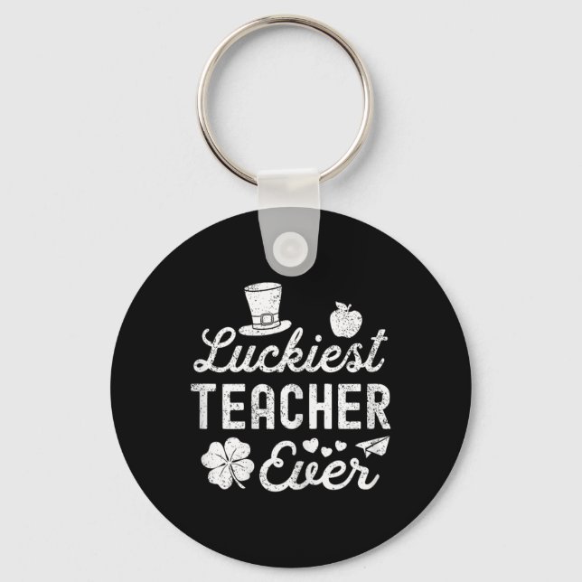 Porte-clés Heureux Jour de la Saint Patrick Professeur le plu (Recto)