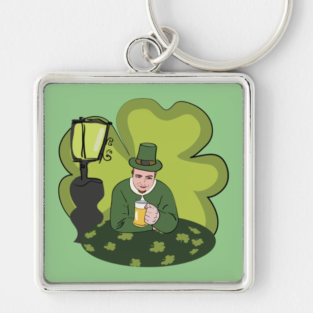 PORTE-CLÉS "HEUREUX ST. JOUR DE PATRICK" LEPRECHAUN (Devant)