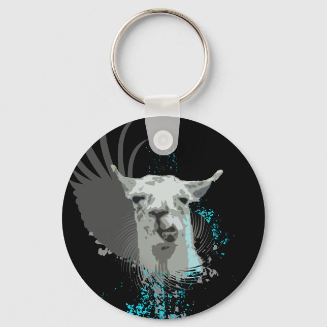 Porte-clés hi-fi llama. (Recto)