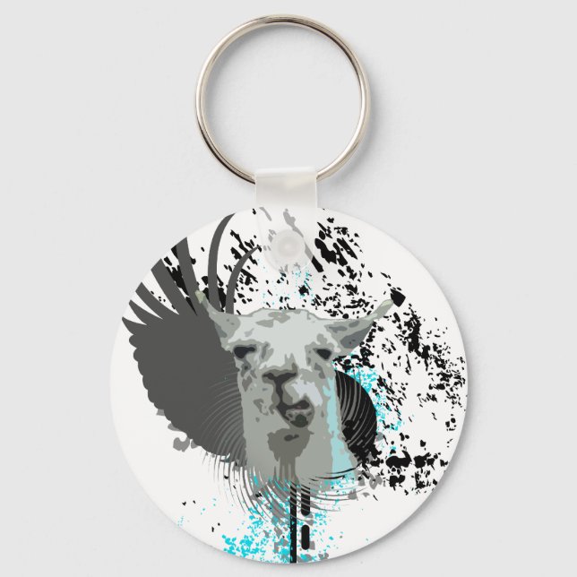 Porte-clés hi-fi llama. (Recto)