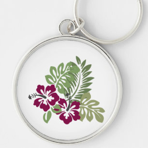 Porte-clés Hibiscus Bourgogne Décoration du feuillage Floral