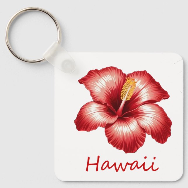 Porte-clés hibiscus d'Orange (Recto)