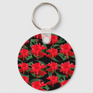 Porte-clés Hibiscus Monstera Motif de Jardinier Noir