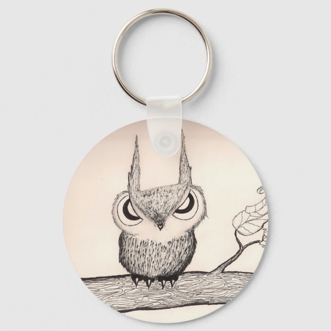 Porte-clés Hibou avec attitude - Porte - clé (Recto)