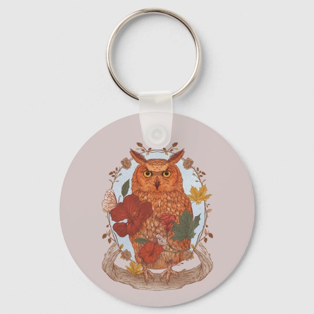 Porte-clés Hibou des forêts (Recto)