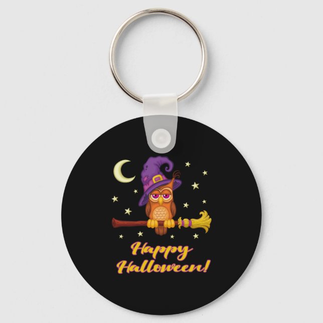 Porte-clés Hibou d'Halloween (Recto)