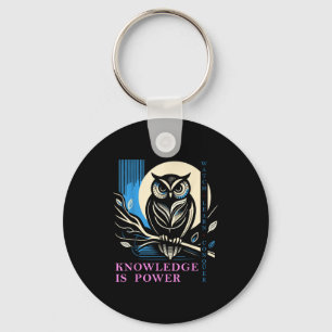 Porte-clés Hibou - La connaissance est Wer - Conception de sa