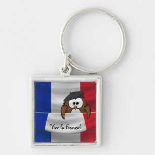 Porte-clés hibou Vive la France