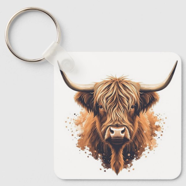 Porte-clés Highland Coo Keyring (Recto)