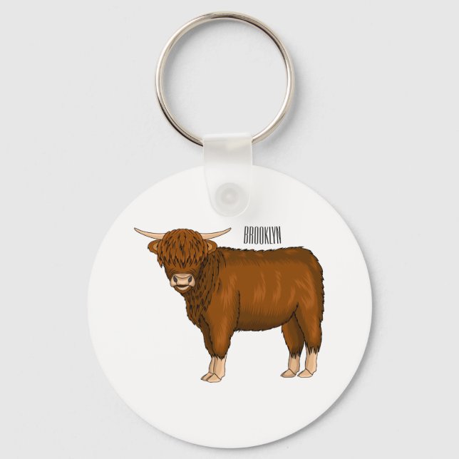 Porte-clés Highland cow (Recto)
