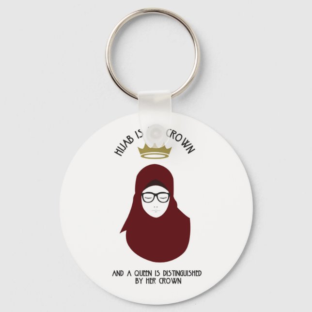 Porte-clés Hijab is my crown - GLASSES (Recto)