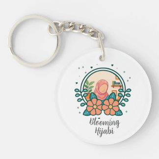 Porte-clés Hijabi en fleurs
