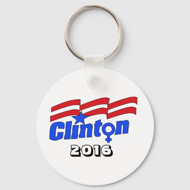 Porte-clés Hillary Clinton + Symbole féminin (Recto)
