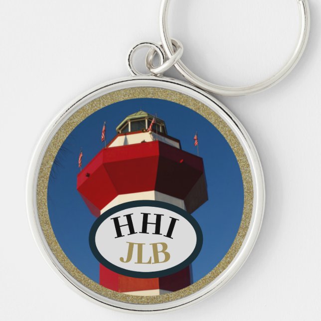 Porte-clés Hilton Head Island Lighthouse Custom Key Chain (Devant)