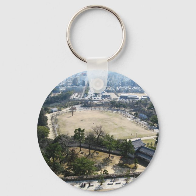 Porte-clés Himeji, Japon (Vue du château haut) (Recto)