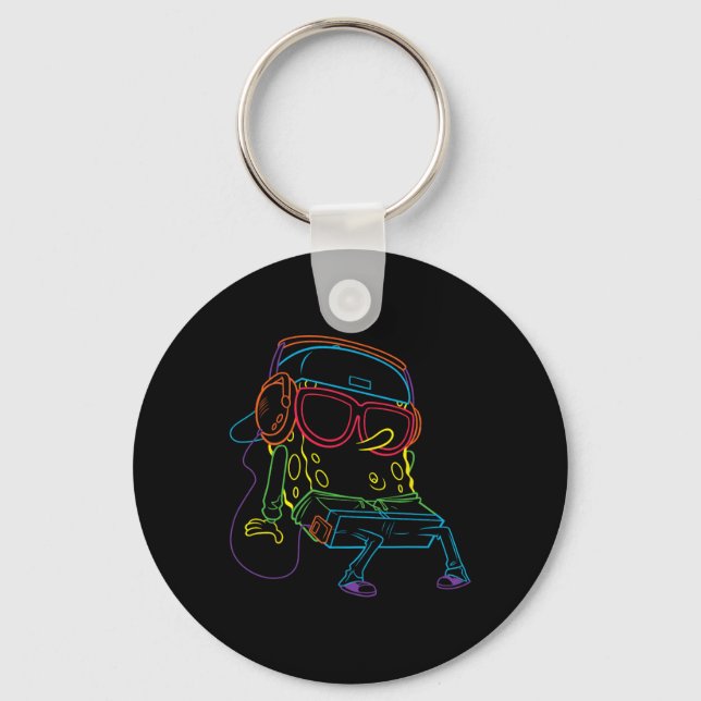 Porte-clés Hip hop des carrés (Recto)