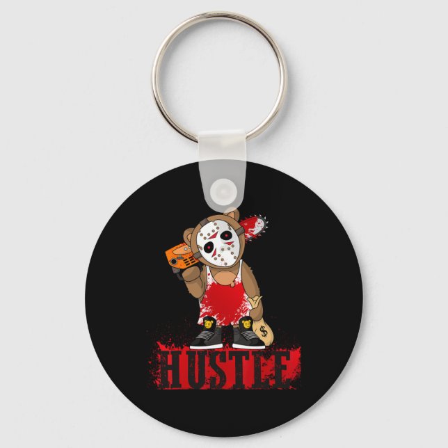 Porte-clés Hip hop Lover Hockey Mask Teddy Bear Fun Entrepren (Recto)