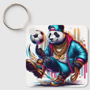 Porte-clés Hip Hop Panda Football de Soccer Été Sports
