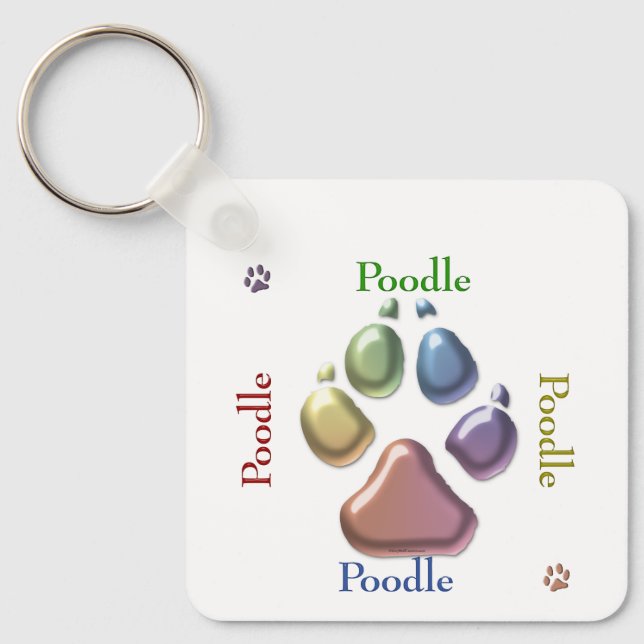Porte-clés Hip to be Carré Poodle (Recto)